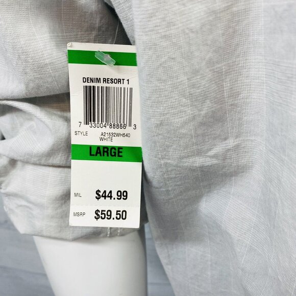 INC International Concept Macys Gray Roll Tab Sleeve Shoulder Tab Shirt Sz L NEW - Picture 12 of 16